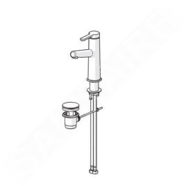 Hansa Designo - Mitigeur de lavabo avec vidage, chrome 51832283