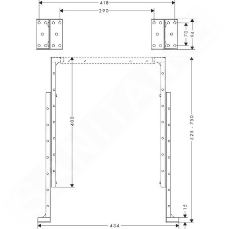 Hansgrohe sBox - Équerres de montage 28021000