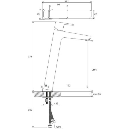 Ravak 10° Free - Mitigeur de lavabo TD F 015.00, chrome X070130
