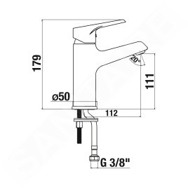 Jika Cube - Mitigeur de lavabo, chrome H3111W10041101