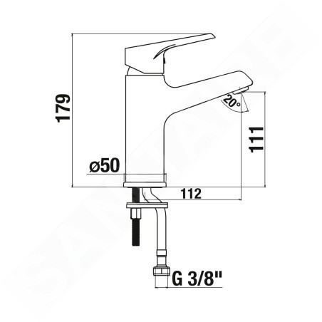 Jika Cube - Mitigeur de lavabo, chrome H3111W10041101