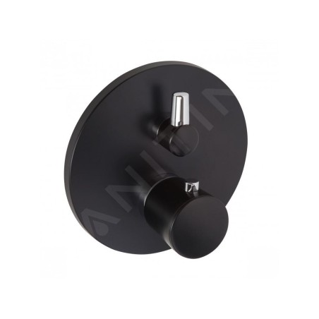 Kludi Balance - Mitigeur thermostatique encastré pour 2 sorties, noir mat/chrome 528308775
