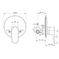 Ideal Standard Cerafine O - Robinetterie de douche encastrée avec corps d’encastrement, chrome A7192AA