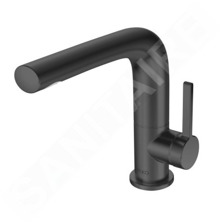 Keuco Edition 400 - Robinet de lavabo avec bec pivotant, chrome noir 51505130100