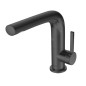 Keuco Edition 400 - Robinet de lavabo avec bec pivotant, chrome noir 51505130100