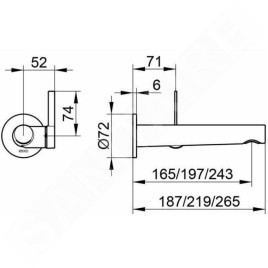 Keuco IXMO - Mitigeur de lavabo encastré, inox 59516072101