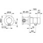 Keuco IXMO - Mitigeur thermostatique de douche SOLO encastré avec corps d'encastrement, chrome 59554010021