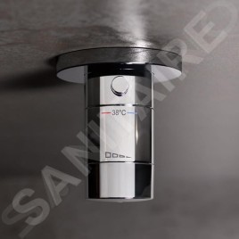Keuco IXMO - Mitigeur thermostatique de douche SOLO encastré avec corps d'encastrement, chrome 59554010021