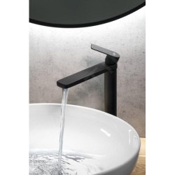 Aqualine Daphne - Mitigeur de lavabo, noir mat DH601B