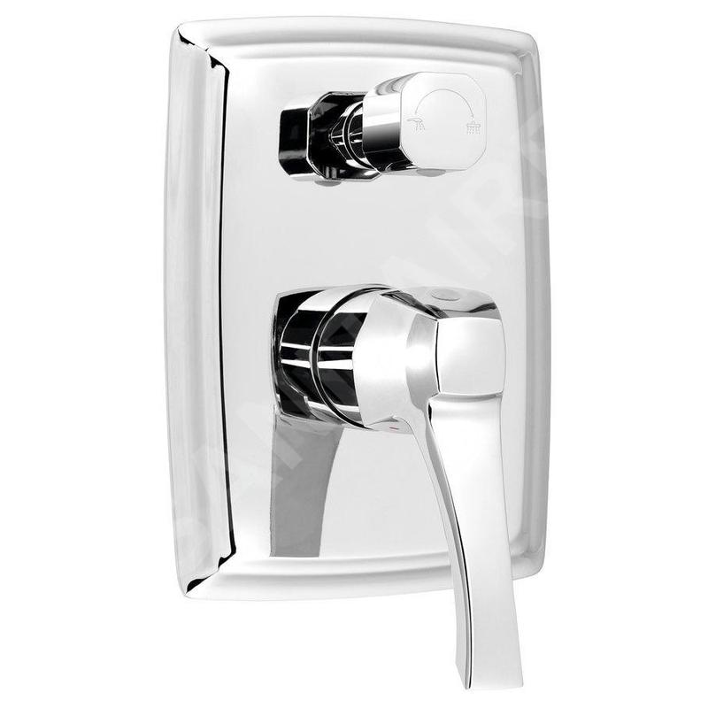 Sapho Dreamart - Mitigeur de douche encastré avec inverseur et corps d’encastrement, chrome DA042