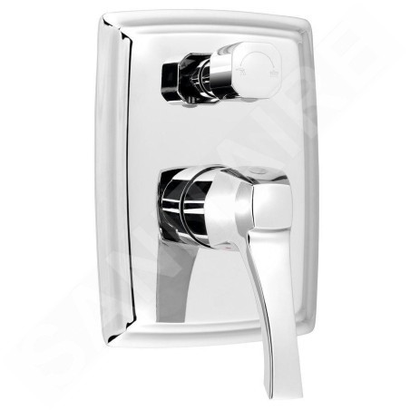 Sapho Dreamart - Mitigeur de douche encastré avec inverseur et corps d’encastrement, chrome DA042