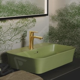 Ideal Standard Connect Air - Mitigeur de lavabo Slim, BlueStart, Brushed Gold A7011A2