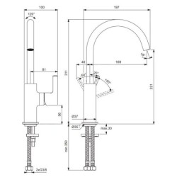 Ideal Standard Joy - Mitigeur de lavabo, Silver Storm BC778GN