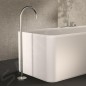 Ideal Standard Joy - Bec déverseur de baignoir au sol avec le corps, Silver Storm A7387GN