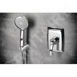 Sapho Dreamart - Mitigeur de douche encastré, avec corps d’encastrement, chrome DA041