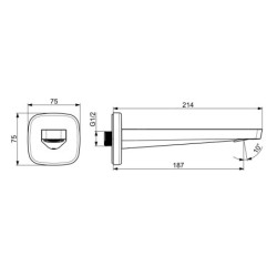 Hansa Stela - Bec déverseur de baignoire, chrome 57241000