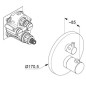 Kludi Nova Fonte - Mitigeur thermostatique encastré pour 2 sorties, noir mat 208303915