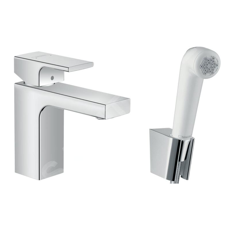 Hansgrohe Vernis Shape - Mitigeur de lavabo avec douchette à main Bidette, chrome 71216000