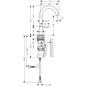 Axor One - Mitigeur de lavabo avec bonde Push-Open, noir mat 48010670