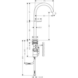 Axor One - Mitigeur de lavabo avec bonde Push-Open, chrome 48030000