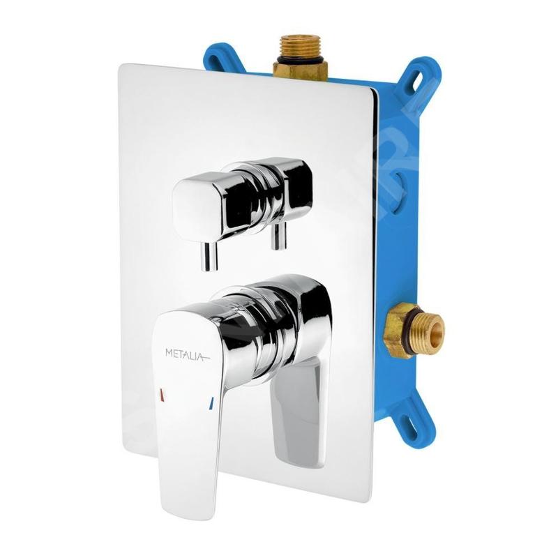 Novaservis Metalia 58 - Mitigeur encastré pour 2 appareils y compris le boîtier, chromé BOX58051R,0