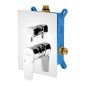 Novaservis Metalia 58 - Mitigeur encastré pour 2 appareils y compris le boîtier, chromé BOX58051R,0