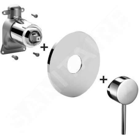 Paffoni Light - Mitigeur encastré pour 1 sortie, chrome LIGBOX010CR
