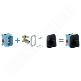 Ravak 10° Free - Mitigeur de douche TD F 066.20 encastré, noir X070159