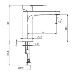 Jika Pure - Mitigeur de lavabo, chrome H3114210041201
