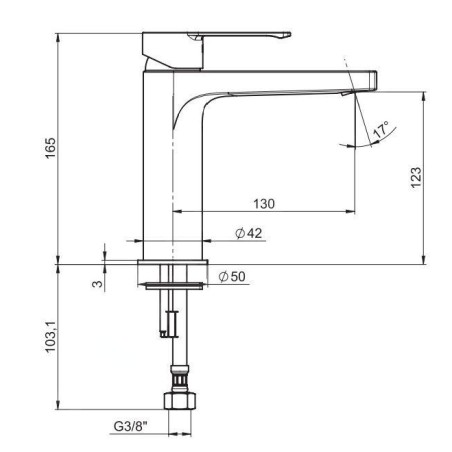 Jika Pure - Mitigeur de lavabo, chrome H3114210041201