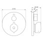 Hansa Clinica - Mitigeur thermostatique encastré pour 2 sorties, chrome 88619085