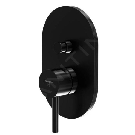 Steinberg 100 - Mitigeur encastré pour 2 appareils, noir mat 100 2103 3 S