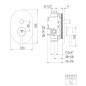 Steinberg 100 - Mitigeur encastré pour 2 appareils, noir mat 100 2103 3 S