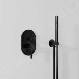 Steinberg 100 - Mitigeur encastré pour 2 appareils, noir mat 100 2103 3 S