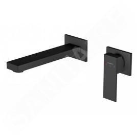 Steinberg 160 - Mitigeur de lavabo encastré, installation 2 trous, noir mat 160 1814 3 S