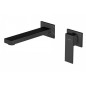 Steinberg 160 - Mitigeur de lavabo encastré, installation 2 trous, noir mat 160 1814 3 S