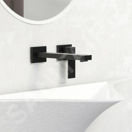 Steinberg 160 - Mitigeur de lavabo encastré, installation 2 trous, noir mat 160 1814 3 S