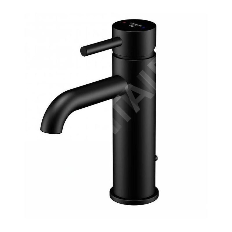 Steinberg 100 - Mitigeur de lavabo avec vidage, noir mat 100 1755 S