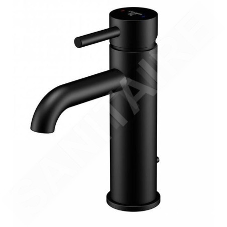 Steinberg 100 - Mitigeur de lavabo avec vidage, noir mat 100 1755 S