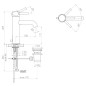 Steinberg 100 - Mitigeur de lavabo avec vidage, noir mat 100 1755 S