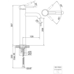 Steinberg 100 - Mitigeur de lavabo, chrome 100 1700