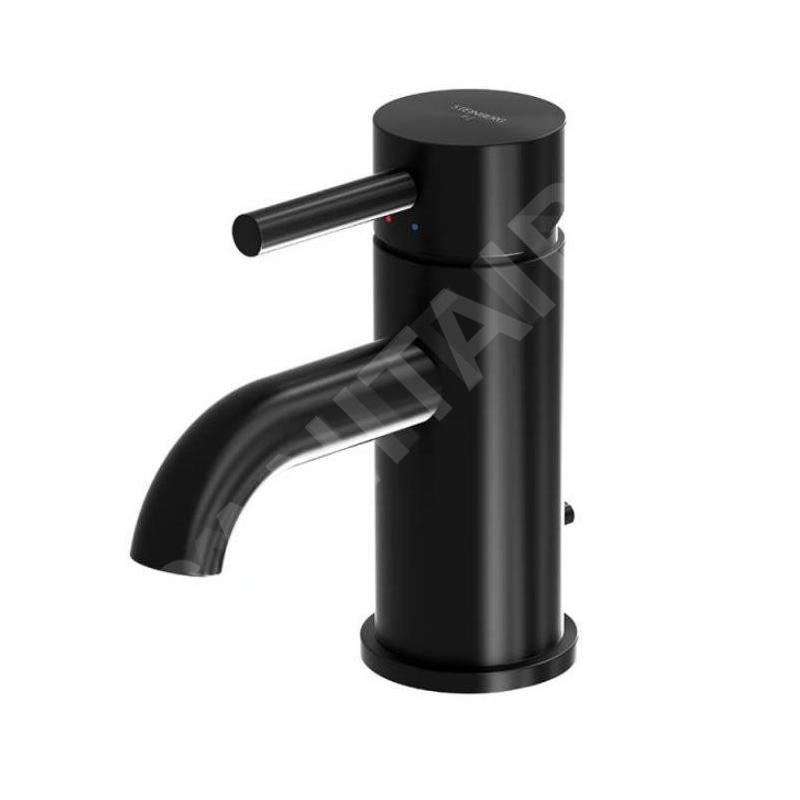 Steinberg 100 - Mitigeur de lavabo avec vidage, noir mat 100 1000 S