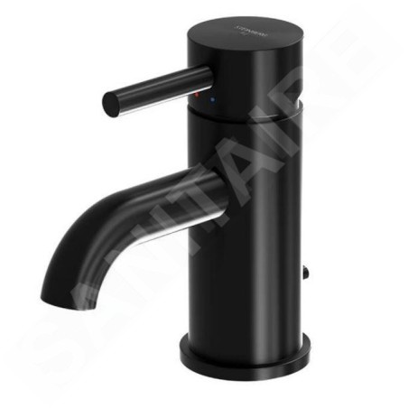 Steinberg 100 - Mitigeur de lavabo avec vidage, noir mat 100 1000 S