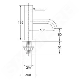 Steinberg 100 - Robinet de lavabo, noir mat 100 2500 S
