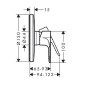 Hansgrohe Rebris E - Mitigeur de douche encastré, chrome 72668000
