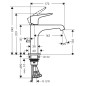 Axor Citterio E - Mitigeur de lavabo avec vidage, noir mat 36110670