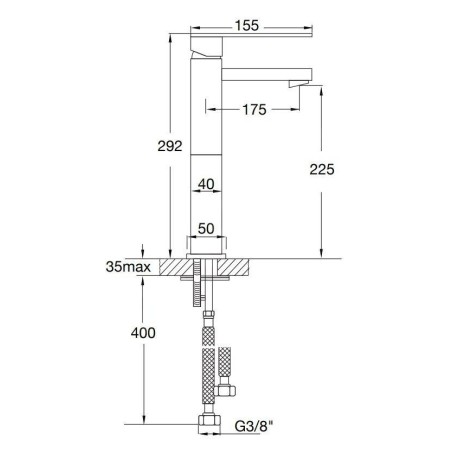 Steinberg 160 - Mitigeur de lavabo, noir mat 160 1710 S