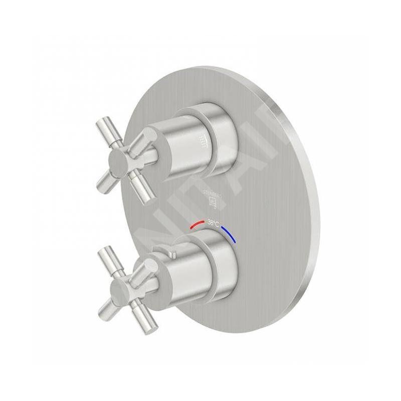 Steinberg 250 - Mitigeur thermostatique encastré, 2 sorties, nickel brossé 250 4133 3 BN