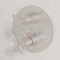 Steinberg 250 - Mitigeur thermostatique encastré, 2 sorties, nickel brossé 250 4133 3 BN