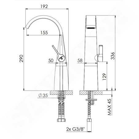 Steinberg 280 - Mitigeur de lavabo, rose gold 280 1700 RG